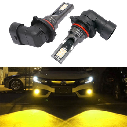 2 PCS 9005 DC12V-24V / 12W / 3000K / 800LM 12LEDs SMD-3030 Car LED Fog Light(Yellow Light) - In Car by buy2fix | Online Shopping UK | buy2fix