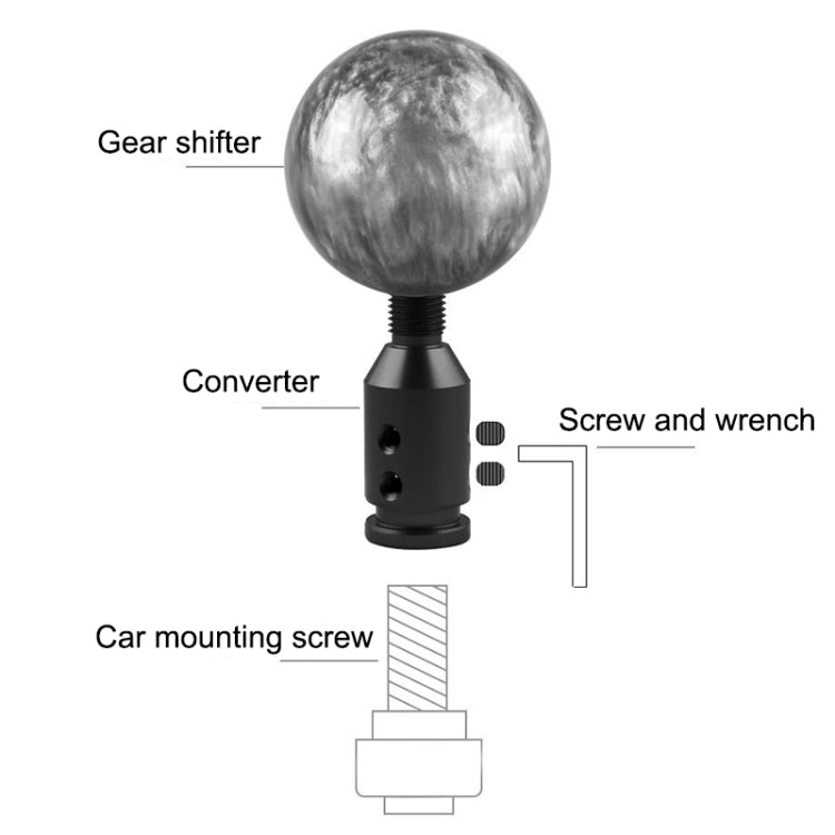 Car Threaded Shifter Gear Shift Knob Adapter 12 x 1.25 (Black) - In Car by buy2fix | Online Shopping UK | buy2fix