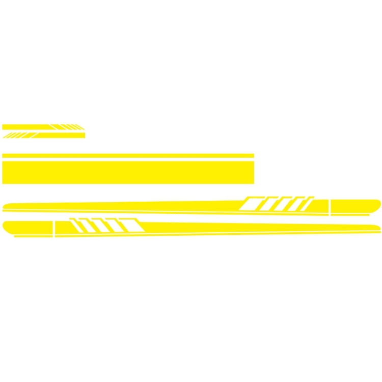 5 in 1 Car Styling Stripe Hood PVC Sticker Auto Decorative Sticker (Yellow) - Decorative Sticker by buy2fix | Online Shopping UK | buy2fix