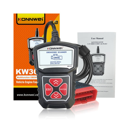 KONNWEI KW309 V309 V310 MS309 Code Reader OBD2 Scanner Diagnostic Tool(Black) - Code Readers & Scan Tools by KONNWEI | Online Shopping UK | buy2fix