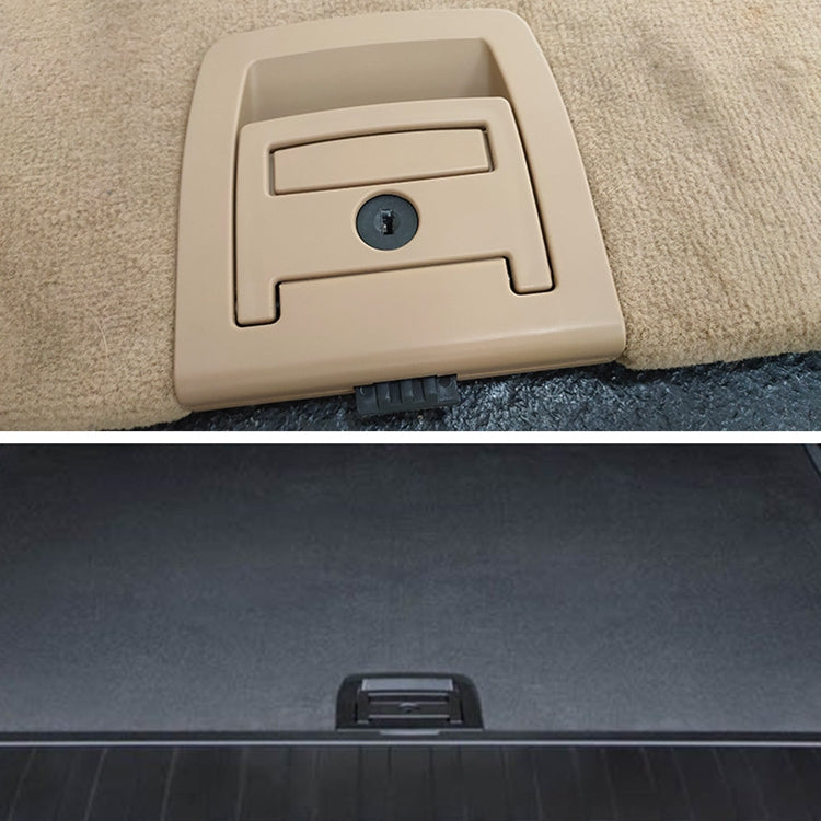 Car Rear Trunk Mat Carpet Handle with Hole 51479120283 for BMW X5 / X6 2006-2013, Left Driving (Beige) - In Car by buy2fix | Online Shopping UK | buy2fix