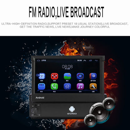 SU 9701 2GB+16GB 7 inch HD Manual Telescoping Car Android Radio Receiver MP5 Player, Support FM & Bluetooth & TF Card & GPS & Phone Link & WiFi - In Car by buy2fix | Online Shopping UK | buy2fix