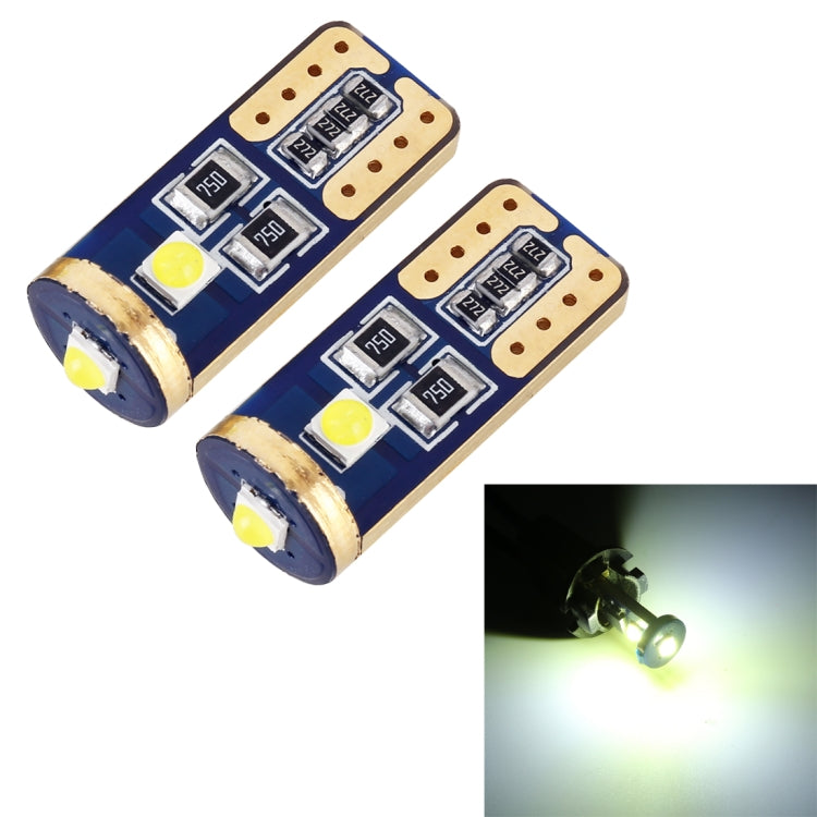 2 PCS T10 / W5W / 168 / 194 DC12V / 1.2W / 6000K / 85LM 3LEDs SMD-3030 Car Clearance Light - In Car by buy2fix | Online Shopping UK | buy2fix