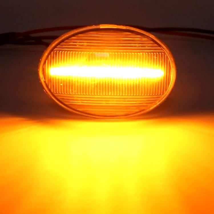 2 PCS DC12V / 3W Car LED Dynamic Blinker Side Lights Flowing Water Turn Signal Light for BMW Mini Cooper, Amber Light(Transparent) - In Car by buy2fix | Online Shopping UK | buy2fix
