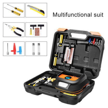 DC12V 120W 22-cylinder Portable Multifunctional Car Air Pump with LED Lamp, Style: Digital Display + Toolbox - In Car by buy2fix | Online Shopping UK | buy2fix