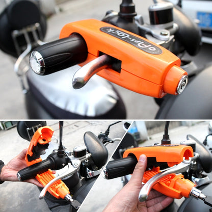 Motorcycles Handle Anti-theft Lock Horn Lock (Orange) - In Car by buy2fix | Online Shopping UK | buy2fix
