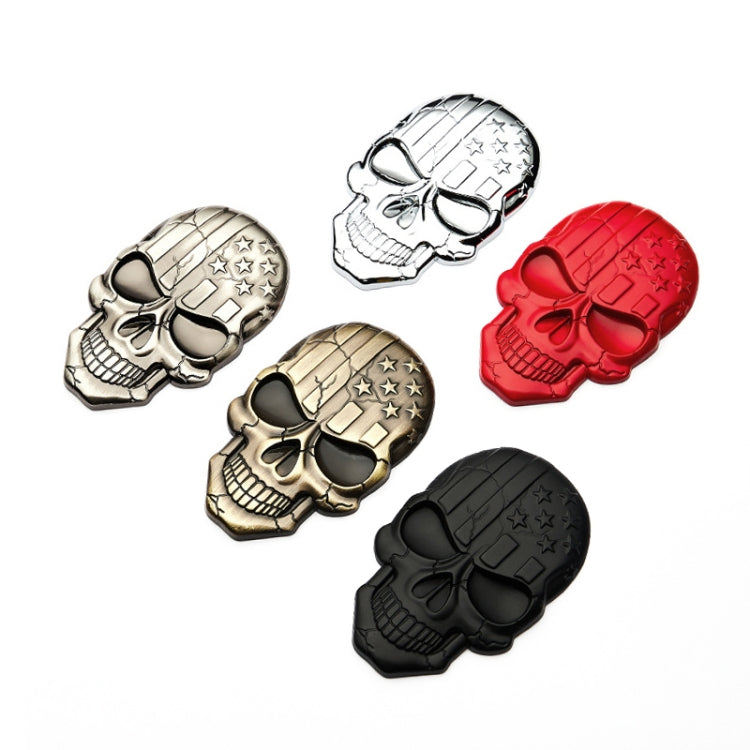 Three-dimensional Devil Skull Metal Plating Car Sticker (Silver) - In Car by buy2fix | Online Shopping UK | buy2fix