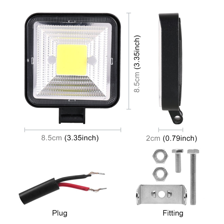 Car Square Work Light with COB Lamp Beads - In Car by buy2fix | Online Shopping UK | buy2fix