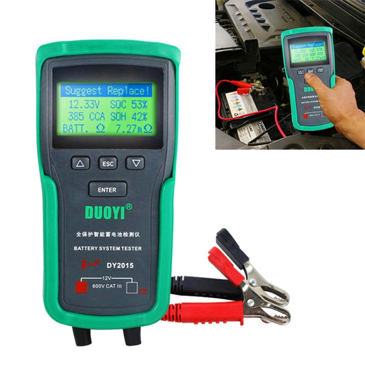 DUOYI DY2015 Car 12V Battery Tester Digital Diagnostic Tools - In Car by buy2fix | Online Shopping UK | buy2fix