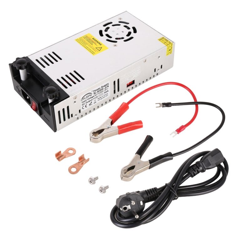 S-600-24 DC24V 600W 25A DIY Regulated DC Switching Power Supply Power Inverter with Clip, EU Plug - In Car by buy2fix | Online Shopping UK | buy2fix