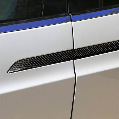 4 PCS Carbon Fiber Car Outer Door Handle Panel Decorative Sticker for Tesla Model X -  by buy2fix | Online Shopping UK | buy2fix