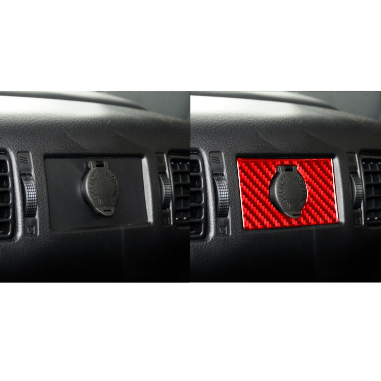 Carbon Fiber Car Rear Cigarette Lighter Switch Decorative Sticker for Toyota Tundra 2014-2018,Left and Right Drive Universal (Red) - In Car by buy2fix | Online Shopping UK | buy2fix