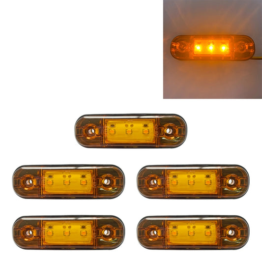 5 PCS MK-327 Car / Truck 3LEDs Side Marker Indicator Light Tail Light (Yellow Light) - In Car by buy2fix | Online Shopping UK | buy2fix