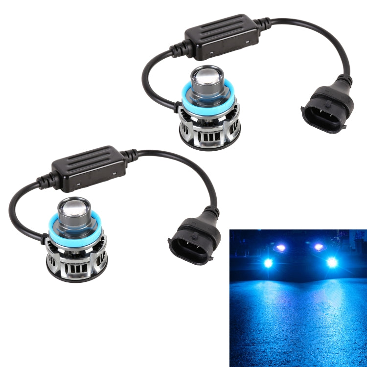 1 Pair H11 27W / DC12V Car Aluminum Alloy LED Headlight (Blue Light) - In Car by buy2fix | Online Shopping UK | buy2fix