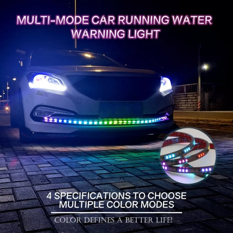 Z08-80CM 80cm DC12V-24V Car Front Grille LED RGB Daytime Running Lights Strip Colorful Lamp - In Car by buy2fix | Online Shopping UK | buy2fix