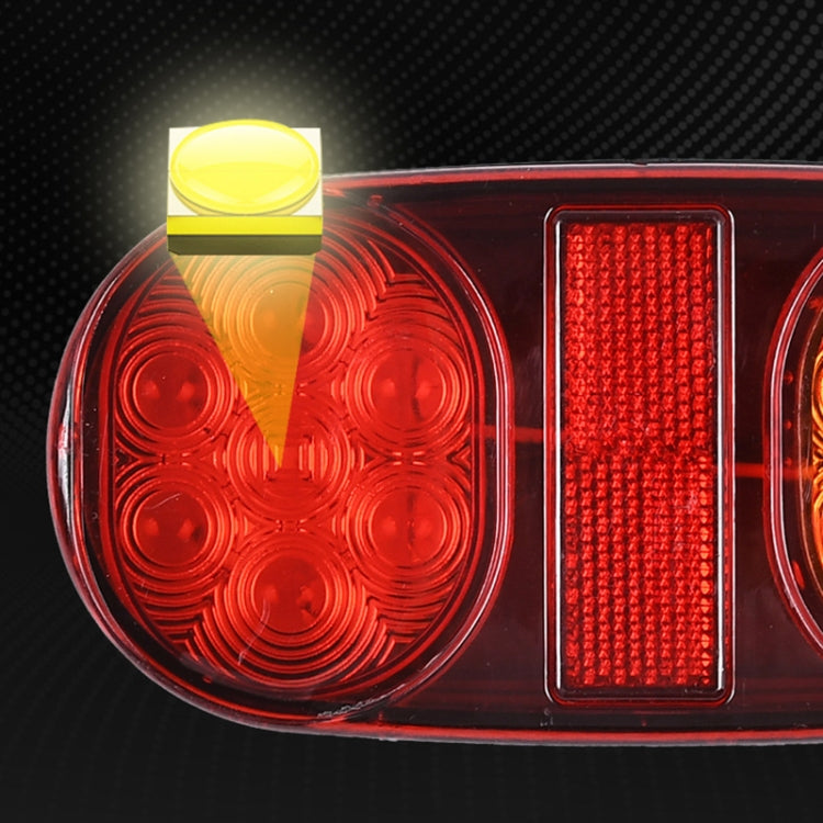 2 PCS 12-24V 14LED Car Oval Tail Light Side Lamp - In Car by buy2fix | Online Shopping UK | buy2fix