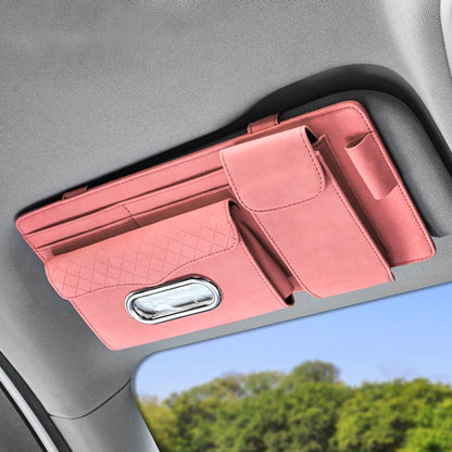 Car Sheepskin Leather Sun Visor Storage Clip (Pink) - In Car by buy2fix | Online Shopping UK | buy2fix