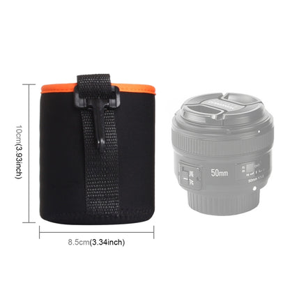 SLR Camera Lens Bag Micro Single Lens Bag Lens Inner Bile Bag Waterproof Protective Case Plus Velvet Thickening, Diameter: 8.5cm, Height: 10cm(Orange) - Camera Accessories by buy2fix | Online Shopping UK | buy2fix