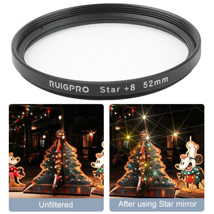 RUIGPRO for GoPro HERO 7/6 /5 Professional 52mm 8X Star Effect Lens Filter with Filter Adapter Ring & Lens Cap - DJI & GoPro Accessories by RUIGPRO | Online Shopping UK | buy2fix