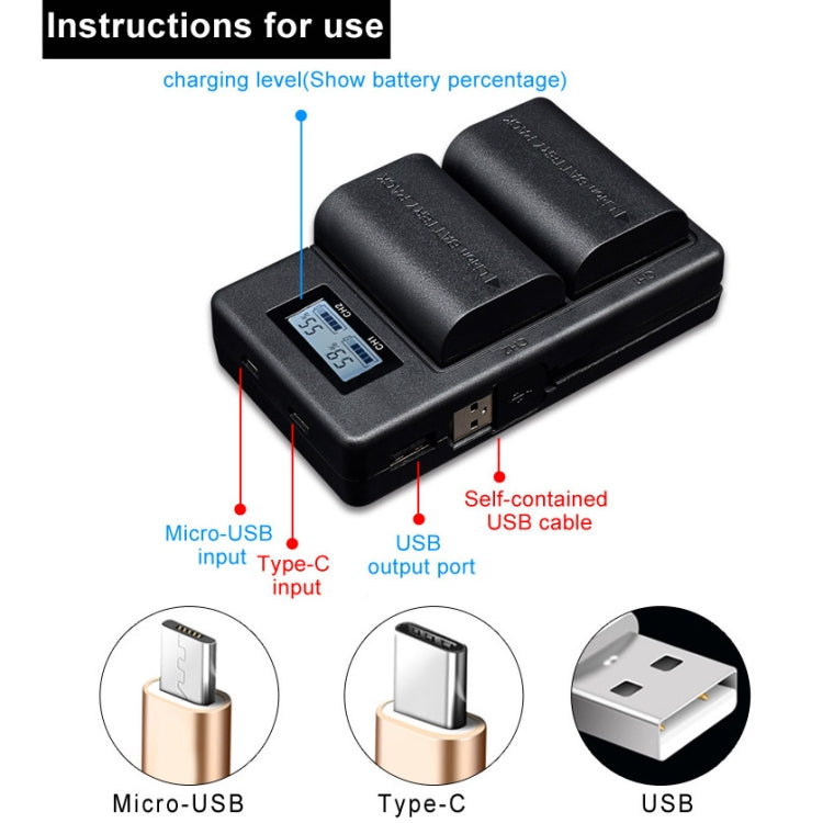 LP-E6 Digital Camera SLR Battery Digital LCD Charger for Canon Series - Camera Accessories by buy2fix | Online Shopping UK | buy2fix