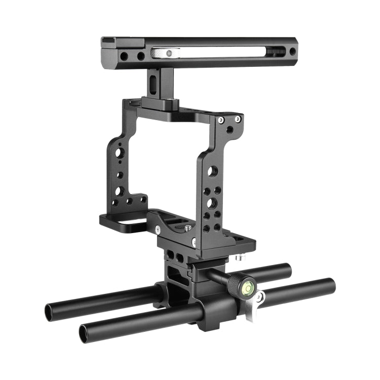 YELANGU C15 YLG0711A Video Camera Cage Stabilizer with Handle & Rail Rod for Nikon Z6 / Z7(Black) - Camera Accessories by YELANGU | Online Shopping UK | buy2fix