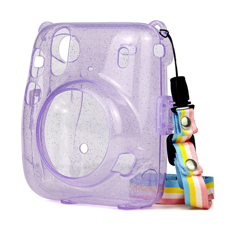 Glitter Power Crystal Case with Strap for FUJIFILM Instax mini 11 (Purple) - Camera Accessories by buy2fix | Online Shopping UK | buy2fix