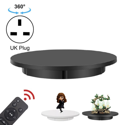 42cm Electric Rotating Display Stand Video Shooting Props Turntable, Load: 100kg, Plug-in Power, UK Plug(Black) - Camera Accessories by buy2fix | Online Shopping UK | buy2fix