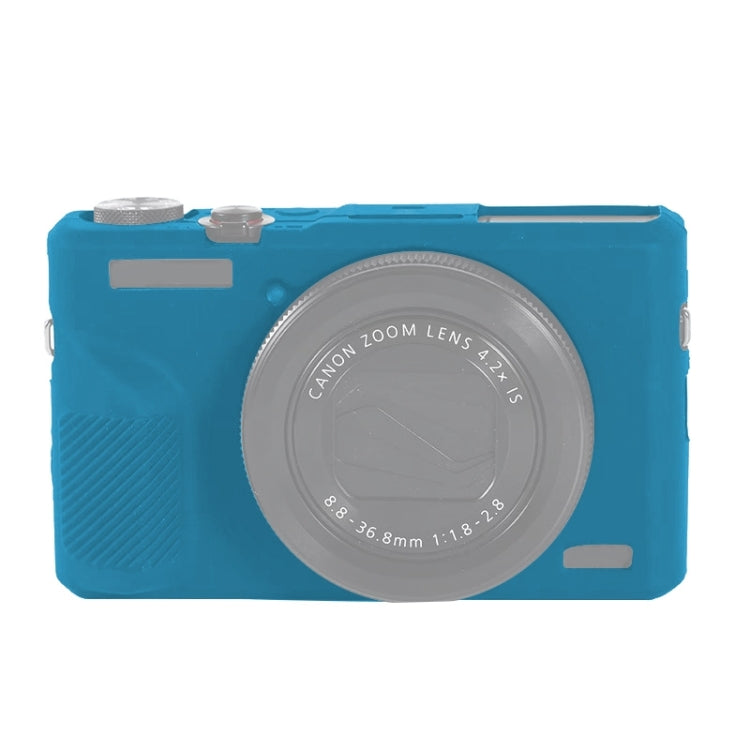 Soft Silicone Protective Case for Canon PowerShot G7 X Mark III / G7X III / G7X3(Blue) - Camera Accessories by buy2fix | Online Shopping UK | buy2fix