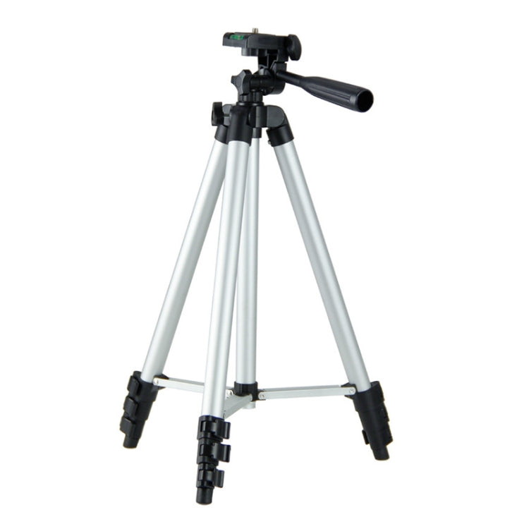 130cm 4-Section Folding Aluminum Alloy Tripod Mount with Three-Dimensional Head(Silver) - Camera Accessories by buy2fix | Online Shopping UK | buy2fix