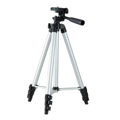 130cm 4-Section Folding Aluminum Alloy Tripod Mount with Three-Dimensional Head(Silver) - Camera Accessories by buy2fix | Online Shopping UK | buy2fix