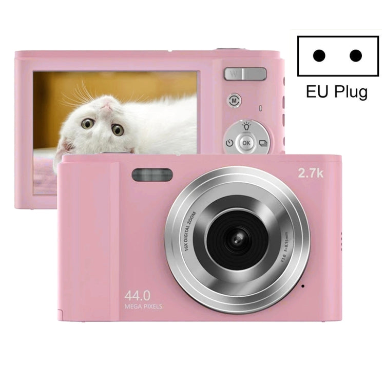 DC302 2.88 inch 44MP 16X Zoom 2.7K Full HD Digital Camera Children Card Camera, EU Plug (Pink) - Consumer Electronics by buy2fix | Online Shopping UK | buy2fix