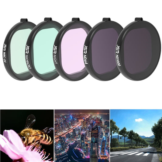 JSR Round Housing 5 in 1 UV+NIGHT+ND1000+ND64+16X Macro Lens Filter for GoPro HERO8 Black - DJI & GoPro Accessories by JSR | Online Shopping UK | buy2fix
