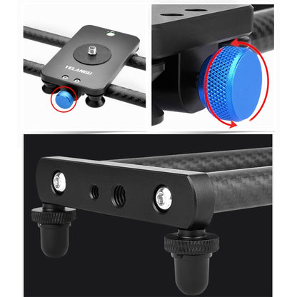 YELANGU L140T-A 40cm Carbon Fiber Slide Rail Track with Phone Clamp & BallHead Adapter for Smartphones (Black) - Camera Slider by YELANGU | Online Shopping UK | buy2fix