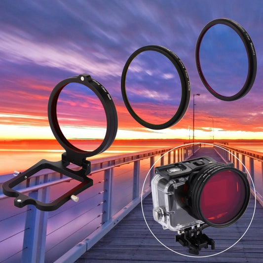 58mm Yellow + Red + Purple Diving Lens Filter for GoPro HERO7 Black/6 /5 - DJI & GoPro Accessories by buy2fix | Online Shopping UK | buy2fix