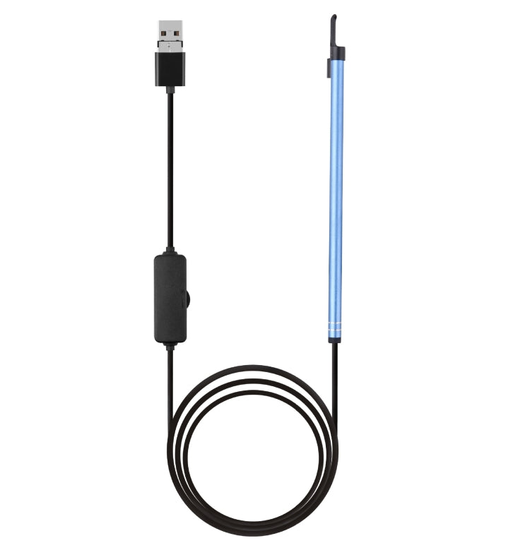 2 in 1 USB HD Visual Earwax Clean Tool Endoscope Borescope with LED Lights & Wifi, Cable length: 2m (Blue) - Consumer Electronics by buy2fix | Online Shopping UK | buy2fix