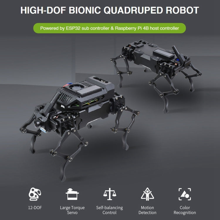 Waveshare WAVEGO 12-DOF Bionic Dog-Like Robot, Basic Version(UK Plug) - Robotics Accessories by WAVESHARE | Online Shopping UK | buy2fix