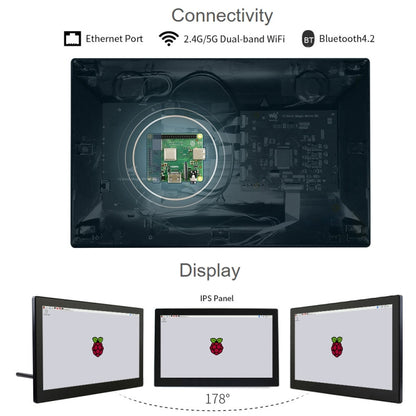 Waveshare 13.3 inch Mini-Computer Powered by Raspberry Pi 3A+, HD Touch Screen(EU Plug) - Consumer Electronics by WAVESHARE | Online Shopping UK | buy2fix