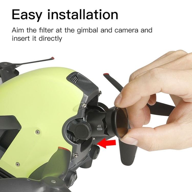 RCSTQ ND16 Drone Lens Filter for DJI FPV - DJI & GoPro Accessories by RCSTQ | Online Shopping UK | buy2fix