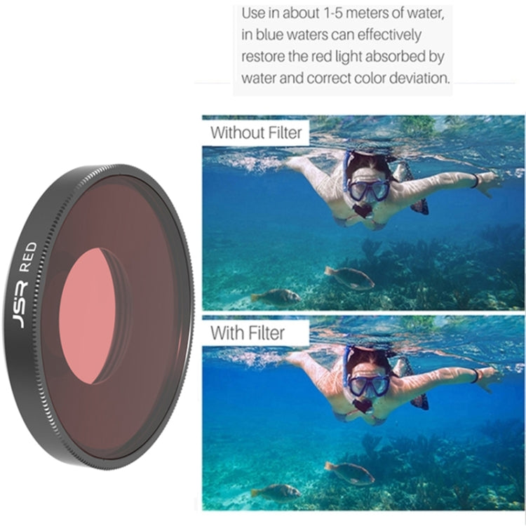 JSR Diving Color Lens Filter For DJI Osmo Action 3 / GoPro Hero11 Black / HERO10 Black / HERO9 Black(Pink) - DJI & GoPro Accessories by JSR | Online Shopping UK | buy2fix