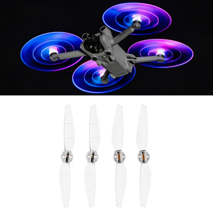 For DJI Mavic Mini 3 Pro STARTRC 2 Pairs Color LED Flash Lamp Low Noise Propellers (Transparent) - DIY Propeller by STARTRC | Online Shopping UK | buy2fix