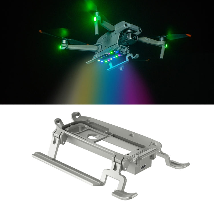 STARTRC LED Light Folding Anti-fall Heightened Landing Gear Training Rack for DJI Air 2S (Grey) - DJI & GoPro Accessories by STARTRC | Online Shopping UK | buy2fix