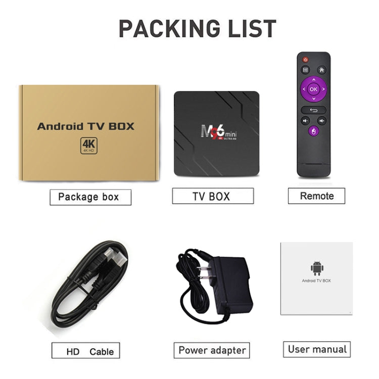 M96mini 4K Smart TV BOX Android 9.0 Media Player wtih Remote Control, Quad-core RK3228A, RAM: 2GB, ROM: 16GB, Dual Band WiFi, US Plug - Consumer Electronics by buy2fix | Online Shopping UK | buy2fix