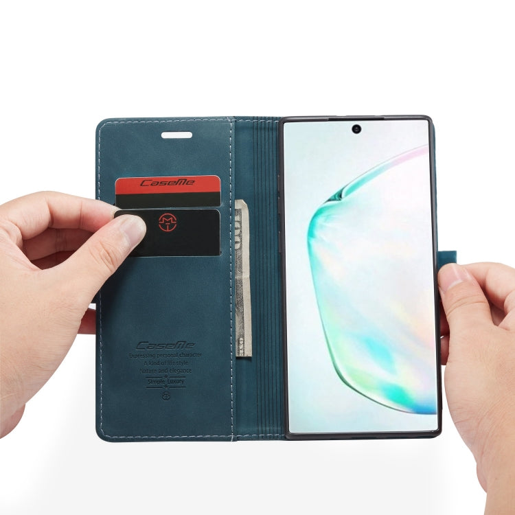 CaseMe-013 Multifunctional Horizontal Flip Leather Case with Card Slot & Holder & Wallet for Galaxy Note 10+(Blue) - Galaxy Phone Cases by CaseMe | Online Shopping UK | buy2fix