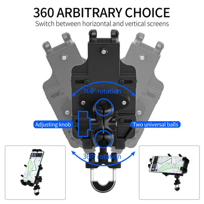 WUPP CS-1205A1 All Aluminum Alloy Motorcycle Navigation Bracket Phone Holder - Holder by WUPP | Online Shopping UK | buy2fix