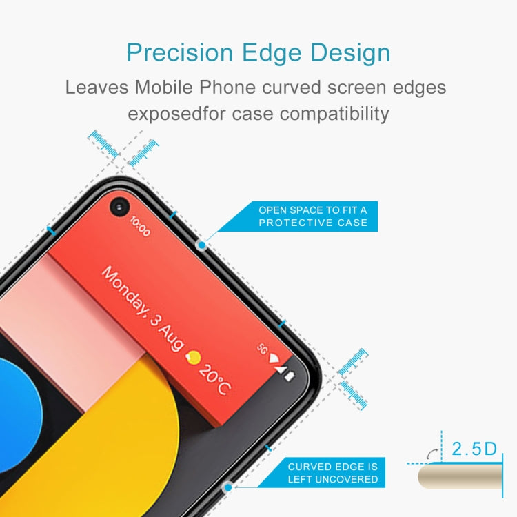 For Google Pixel 5 10 PCS 0.26mm 9H 2.5D Tempered Glass Film - Mobile Accessories by buy2fix | Online Shopping UK | buy2fix