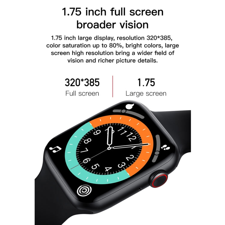 T500+ 1.75 inch IPS Screen IP67 Waterproof Smart Watch, Support Sleep Monitor / Heart Rate Monitor / Bluetooth Call, Style:Sport Button Strap(Blue) - Smart Wear by buy2fix | Online Shopping UK | buy2fix