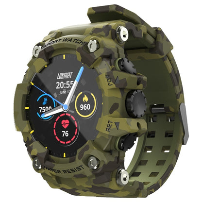 Lokmat ATTACK 1.28 inch TFT LCD Screen Smart Watch, Support Sleep Monitor / Heart Rate Monitor / Blood Pressure Monitor(Camouflage Green) - Smart Watches by Lokmat | Online Shopping UK | buy2fix