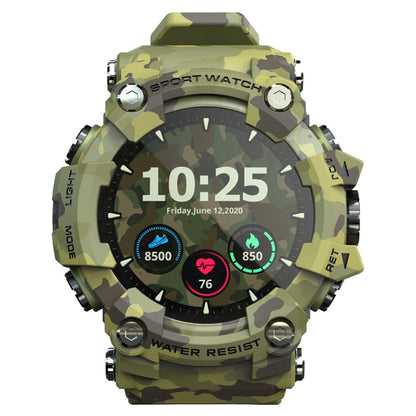 Lokmat ATTACK 1.28 inch TFT LCD Screen Smart Watch, Support Sleep Monitor / Heart Rate Monitor / Blood Pressure Monitor(Camouflage Green) - Smart Watches by Lokmat | Online Shopping UK | buy2fix