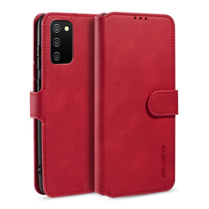 For samsung Galaxy A02s DG.MING Retro Oil Side Horizontal Flip Leather Case with Holder & Card Slots & Wallet(Red) - Galaxy Phone Cases by DG.MING | Online Shopping UK | buy2fix