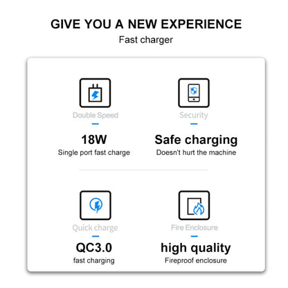 WK WP-U57 18W Speed QC3.0 Fast Charger + USB to Type-C / USB-C Data Cable, Plug Type:US Plug - USB Charger by WK | Online Shopping UK | buy2fix